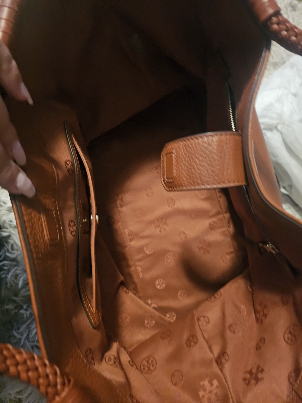 Tory Burch Tan Leather Tote Bag - Picture 6 of 7